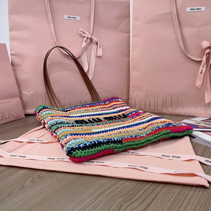 Miu Miu Crochet Tote Bag Multicolored 5BG248