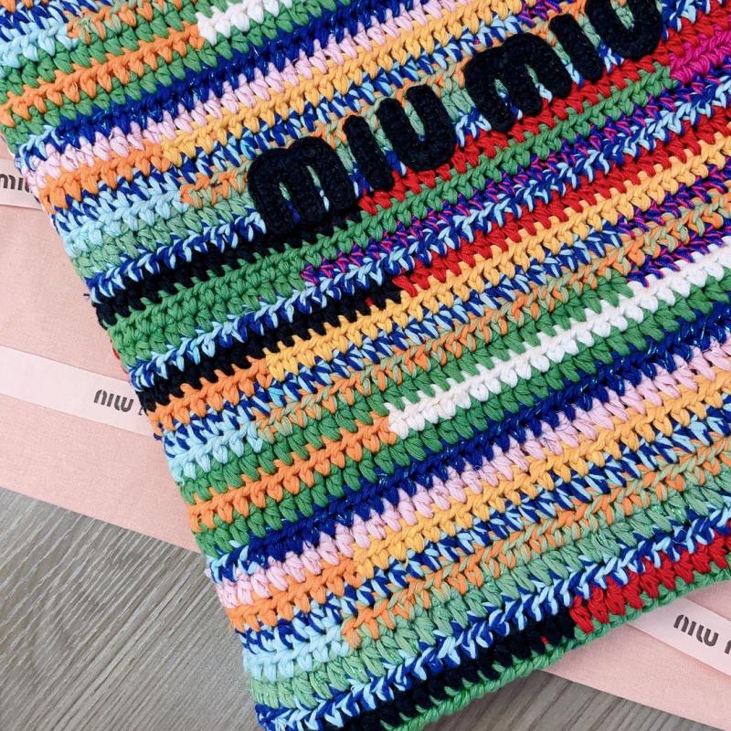 Miu Miu Crochet Tote Bag Multicolored 5BG248