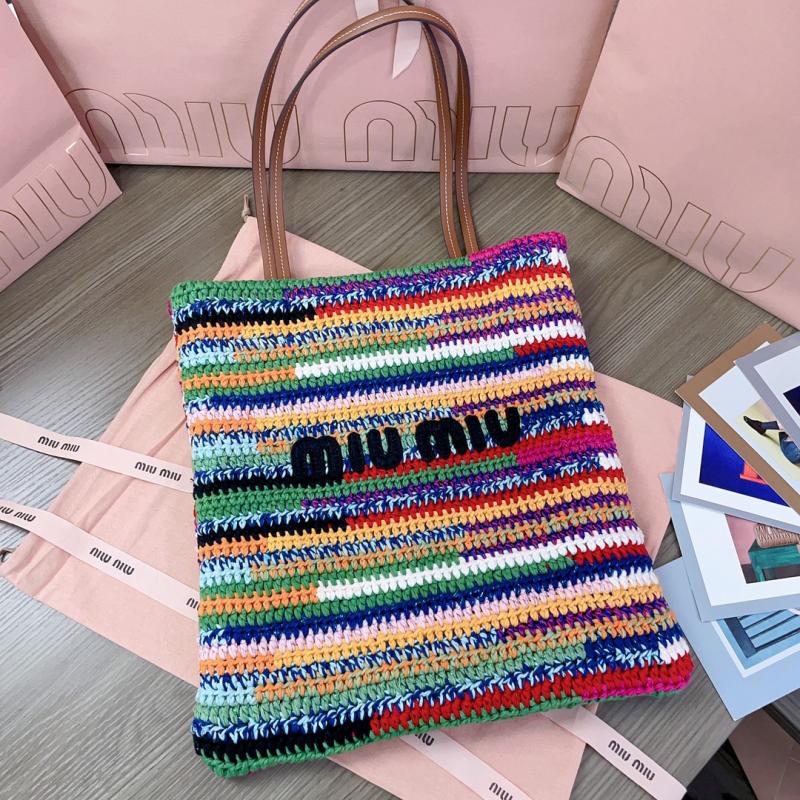 Miu Miu Crochet Tote Bag Multicolored 5BG248