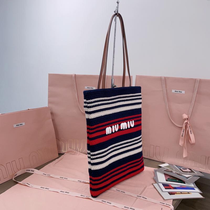 Miu Miu Crochet Tote Bag Red 5BG248