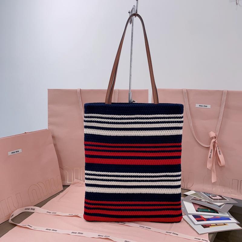 Miu Miu Crochet Tote Bag Red 5BG248