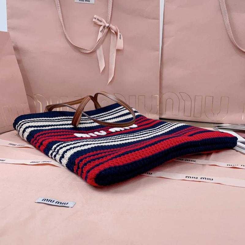 Miu Miu Crochet Tote Bag Red 5BG248