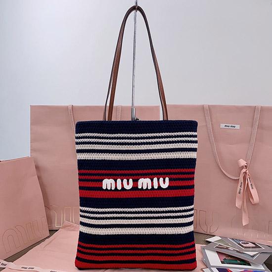 Miu Miu Crochet Tote Bag Red 5BG248