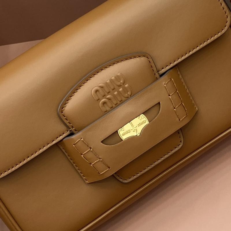 Miu Miu Penny Leather Bag Cognac 5BD270