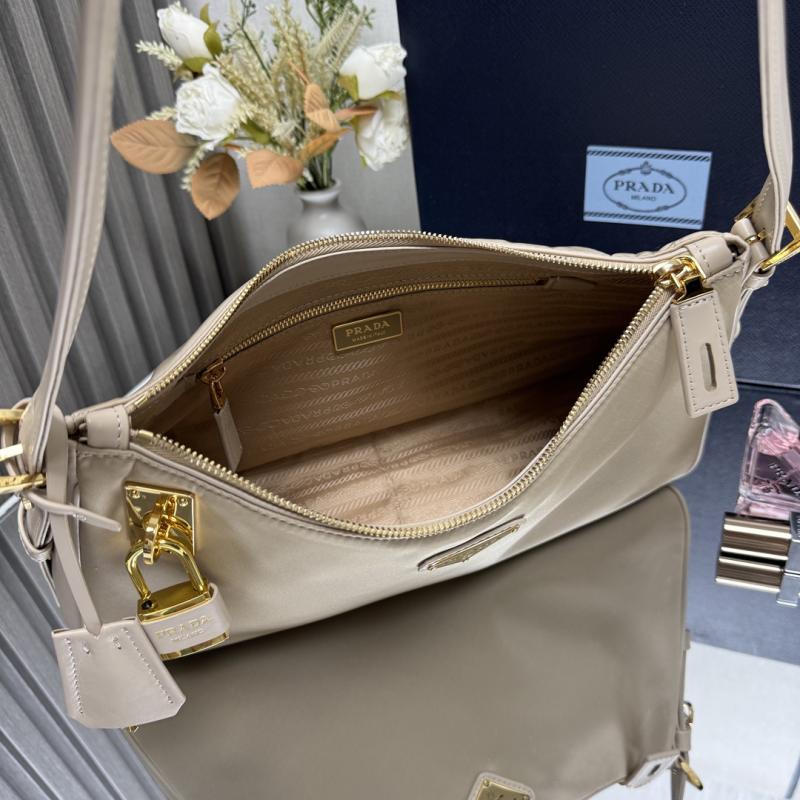 Prada Aimee large shoulder bag Beige 1BC232