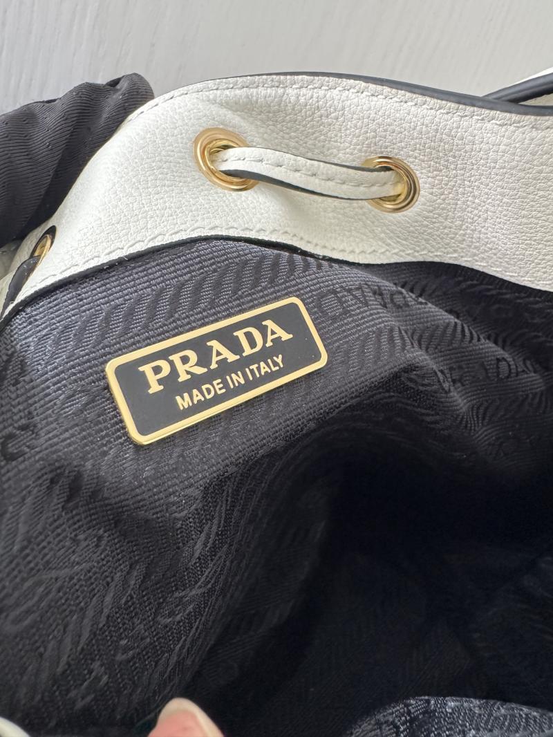 Prada Leather mini bag White 1BE067