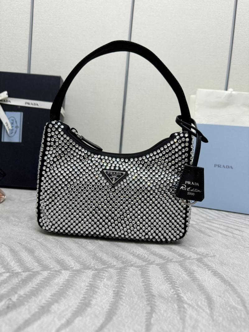 Prada Re-Edition 2000 mini-bag with crystals 1NE515