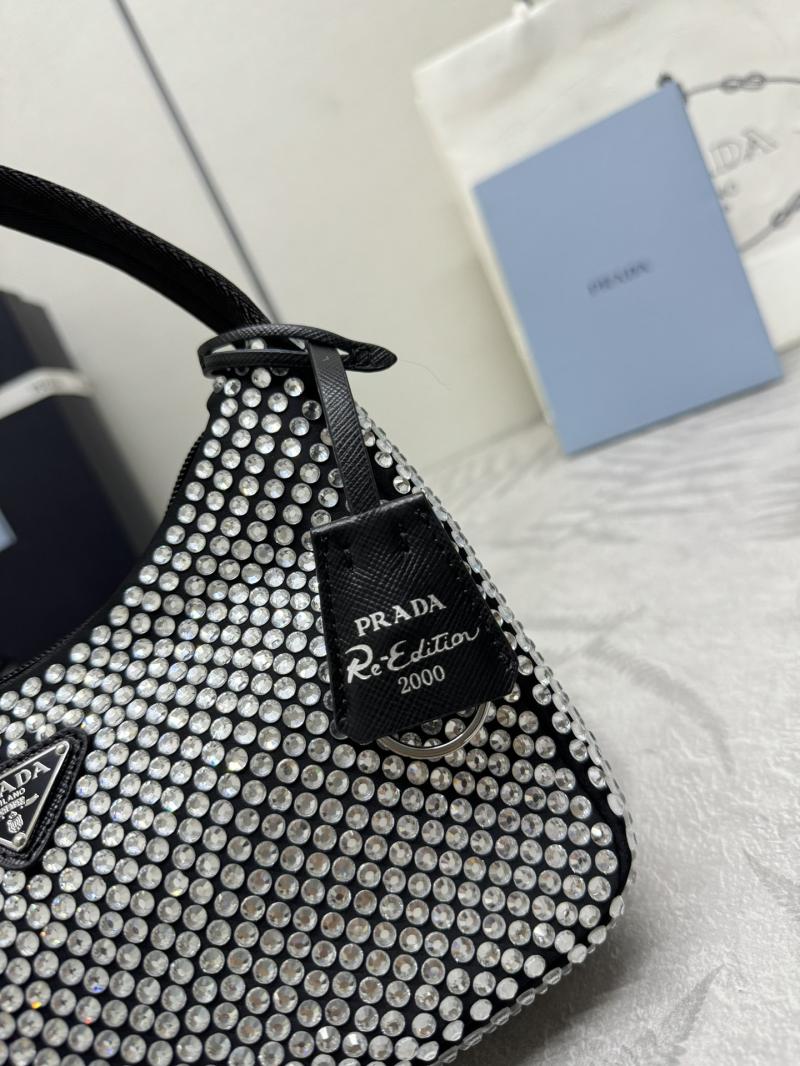 Prada Re-Edition 2000 mini-bag with crystals 1NE515