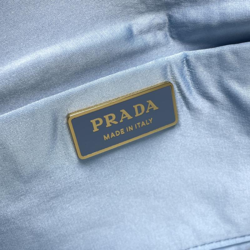 Prada Satin Mini-bag With Crystals Blue 1BD329