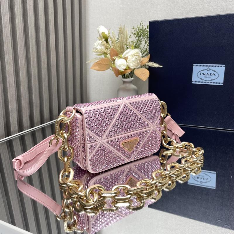 Prada Satin Mini-bag With Crystals Pink 1BD329