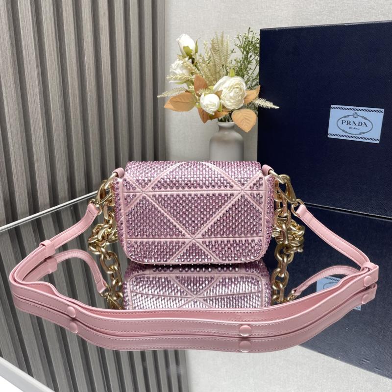 Prada Satin Mini-bag With Crystals Pink 1BD329