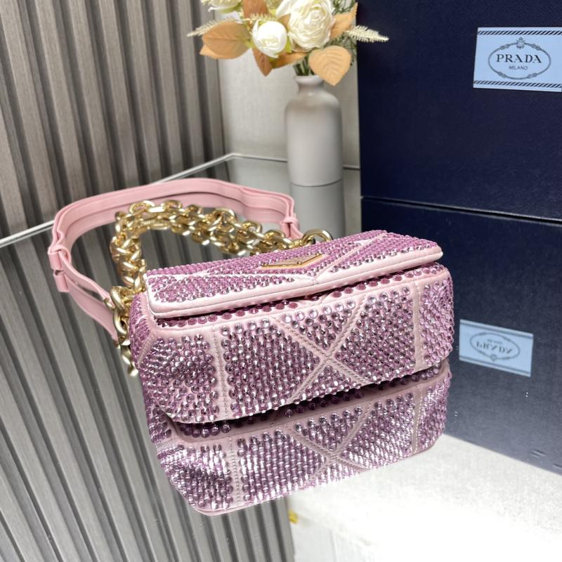 Prada Satin Mini-bag With Crystals Pink 1BD329