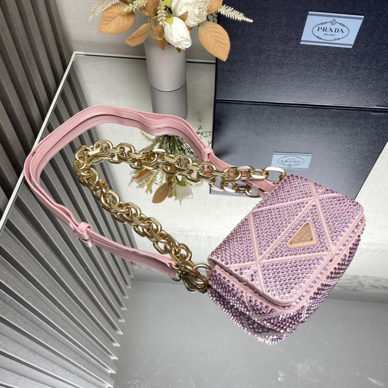 Prada Satin Mini-bag With Crystals Pink 1BD329