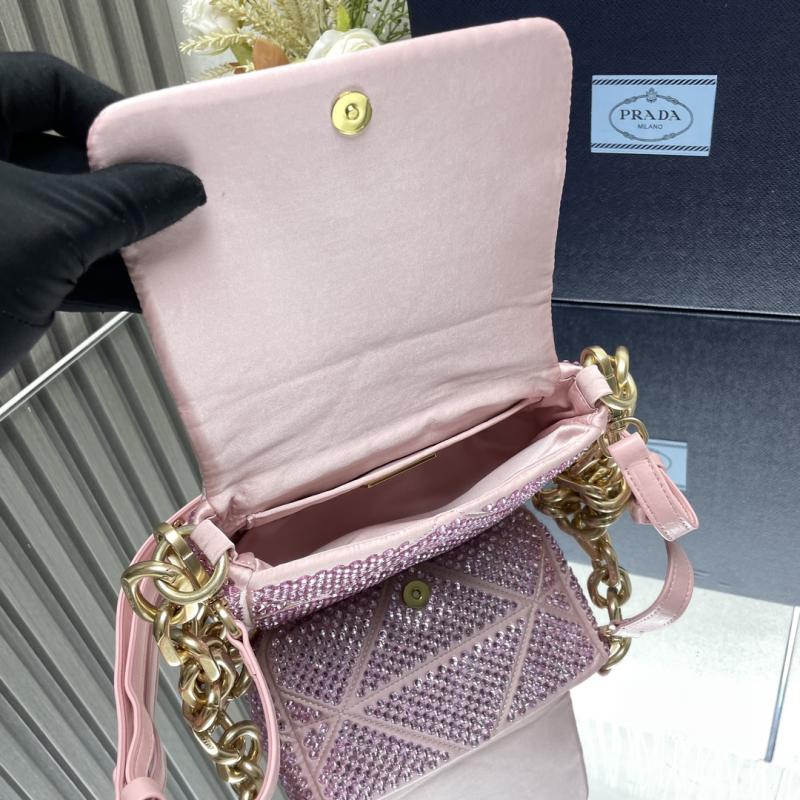 Prada Satin Mini-bag With Crystals Pink 1BD329