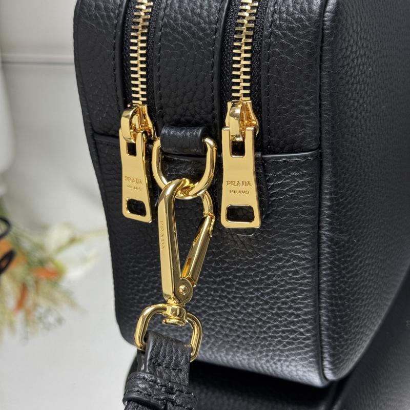 Prada Small leather shoulder bag Black 1BH082
