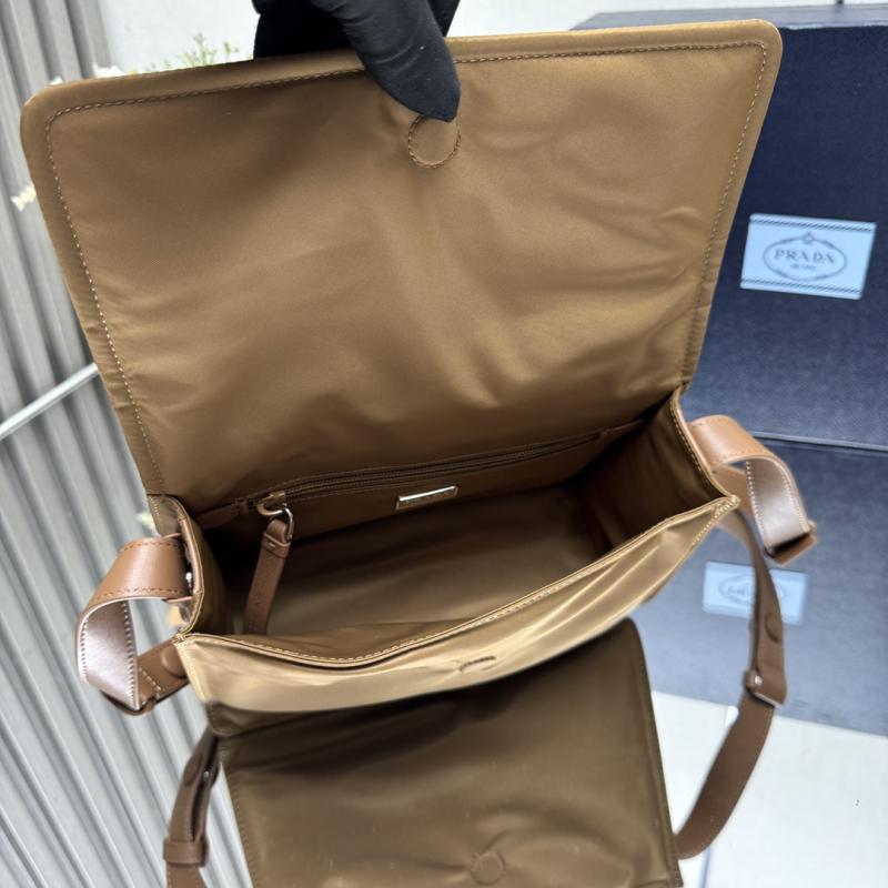 Prada Small padded Re-Nylon shoulder bag Brown 1BD313