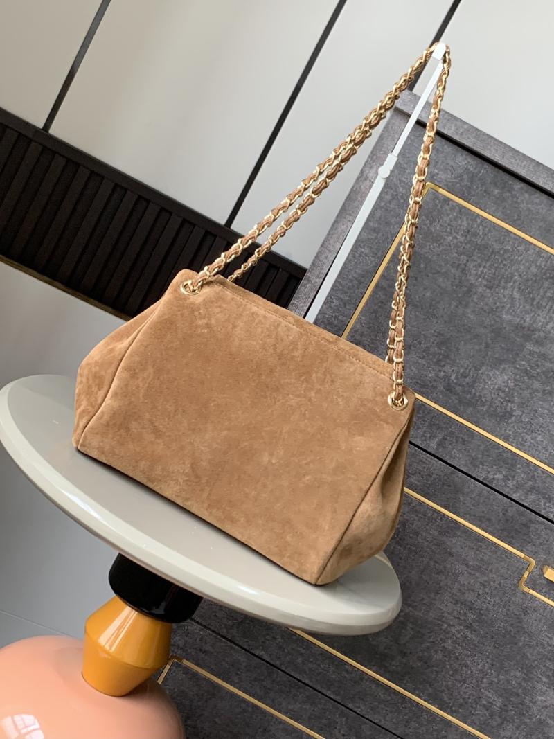 Small Chanel Vintage CC Accordion Bag Brown AS2020