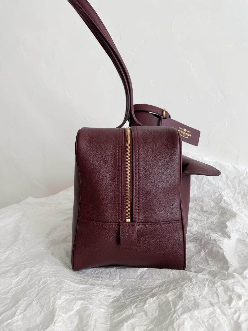 Balenciaga Carrie Medium Bowling Bag Burgundy 826425