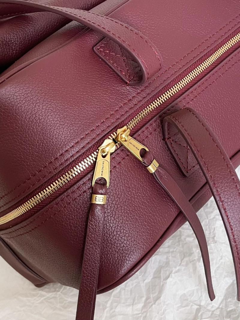 Balenciaga Carrie Medium Bowling Bag Burgundy 826425