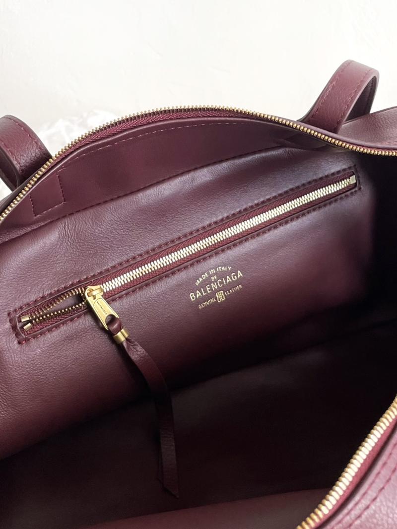 Balenciaga Carrie Medium Bowling Bag Burgundy 826425