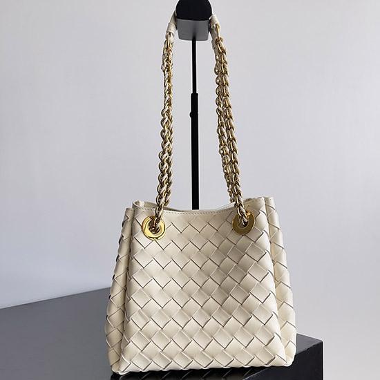 Bottega Veneta Small Parachute Chain Chalk 817175