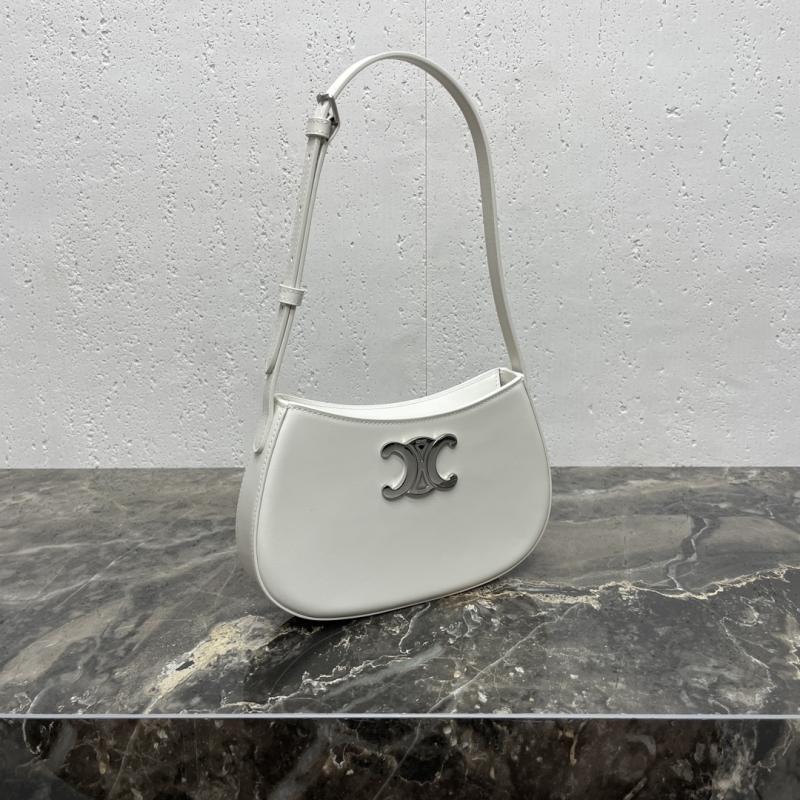 Celine Medium Tilly Bag White with Silver115703