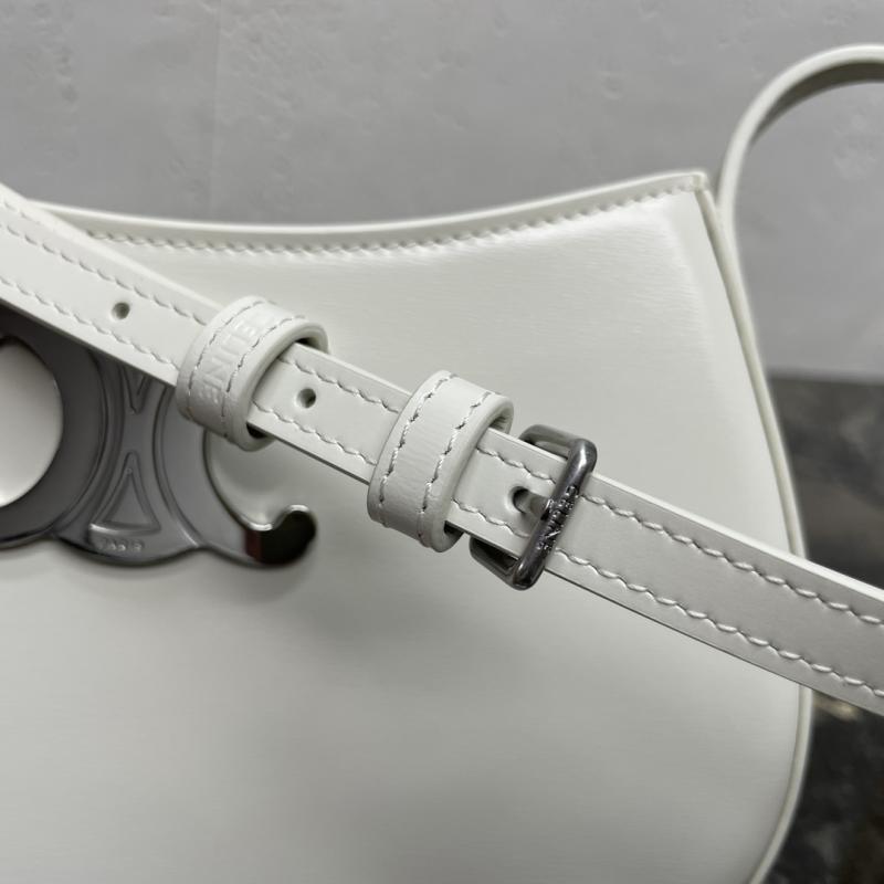 Celine Medium Tilly Bag White with Silver115703