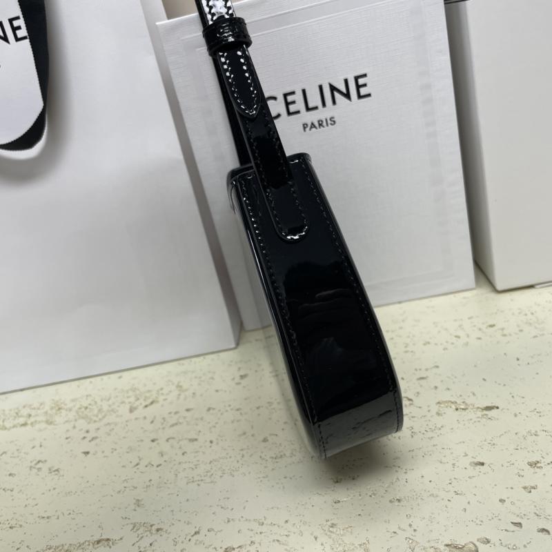 Celine Patent Leather Medium Tilly Bag Black 115703
