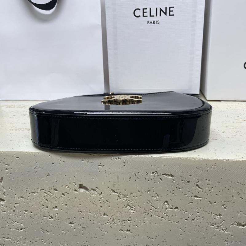 Celine Patent Leather Medium Tilly Bag Black 115703