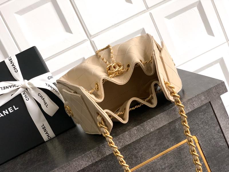 Chanel 25 Mini Handbag Beige AS5292