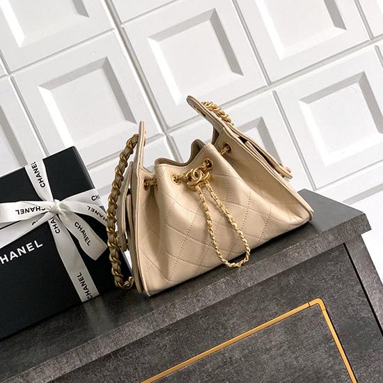 Chanel 25 Mini Handbag Beige AS5292