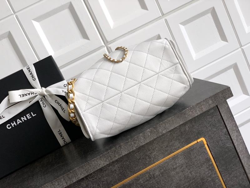 Chanel 25 Mini Handbag White AS5292
