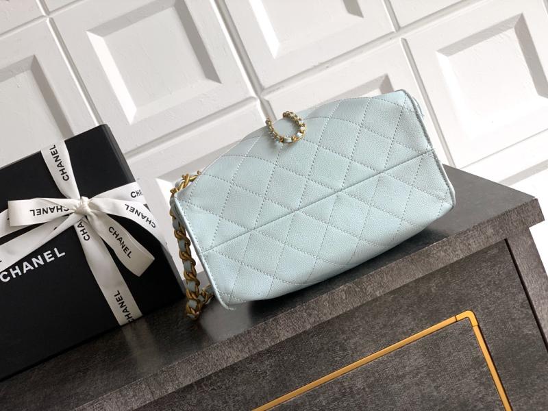 Chanel Calfskin 25 Mini Handbag Blue AS5292