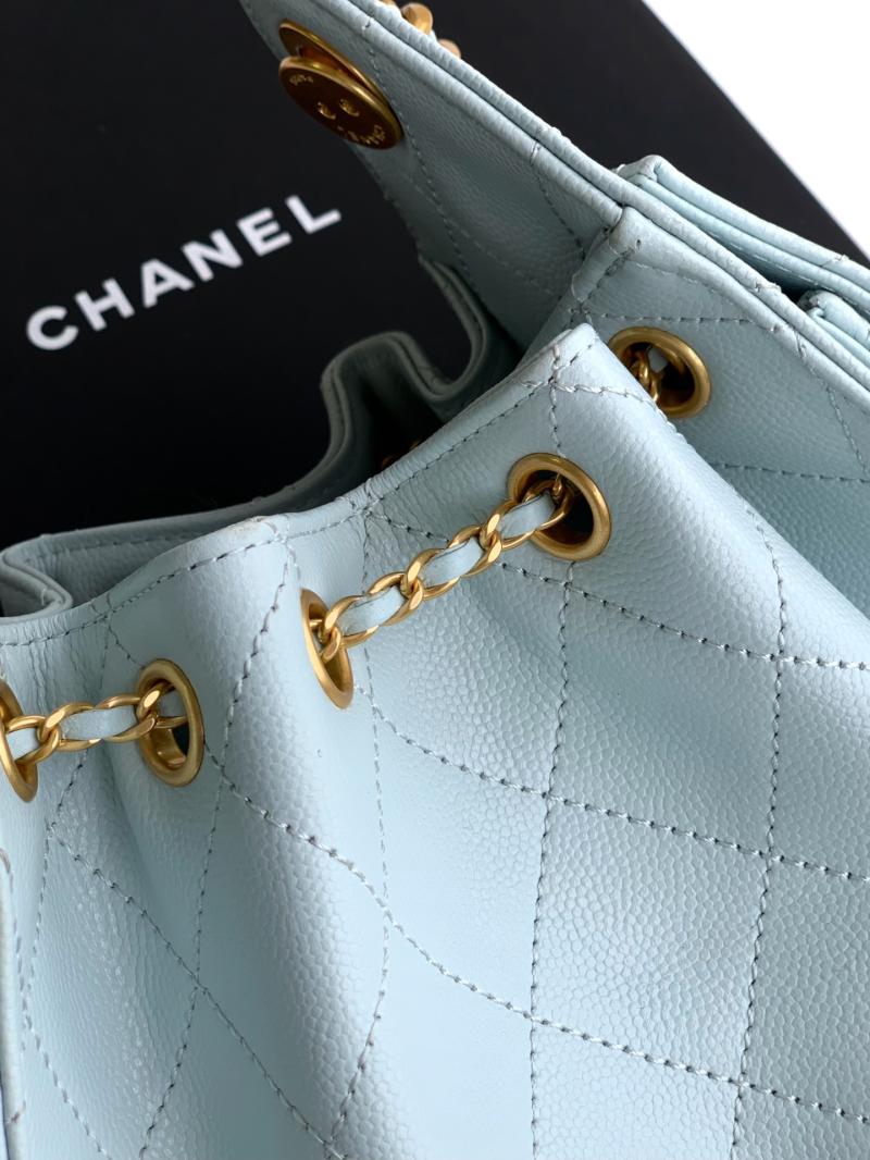 Chanel Calfskin 25 Mini Handbag Blue AS5292