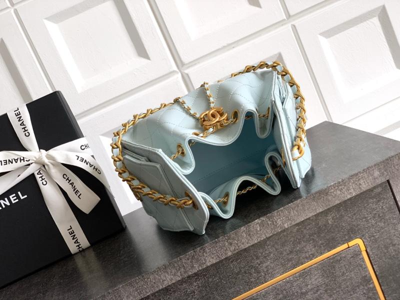Chanel Calfskin 25 Mini Handbag Blue AS5292