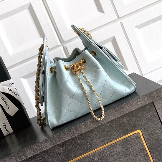 Chanel Calfskin 25 Mini Handbag Blue AS5292