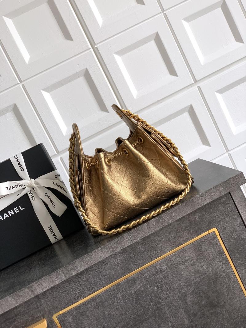 Chanel Calfskin 25 Mini Handbag Gold AS5292