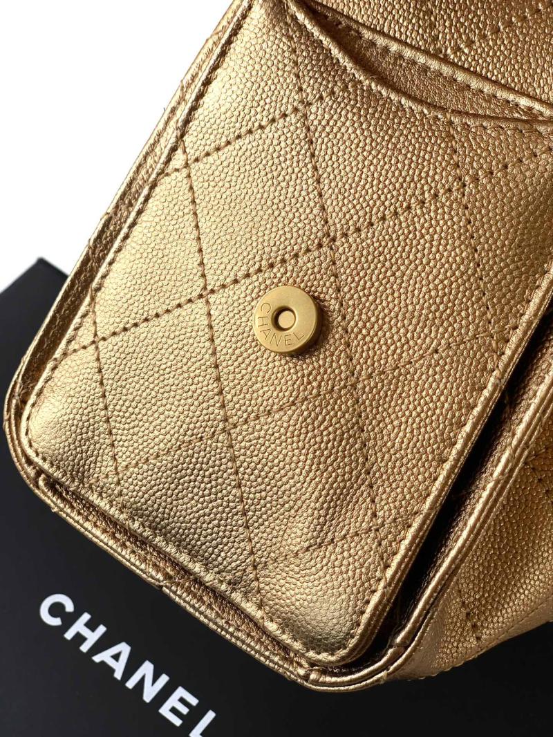 Chanel Calfskin 25 Mini Handbag Gold AS5292