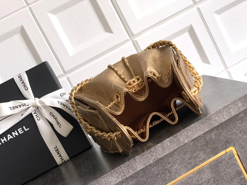 Chanel Calfskin 25 Mini Handbag Gold AS5292