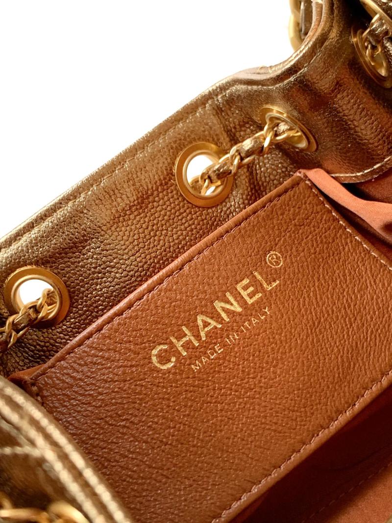 Chanel Calfskin 25 Mini Handbag Gold AS5292