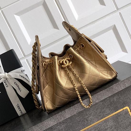 Chanel Calfskin 25 Mini Handbag Gold AS5292