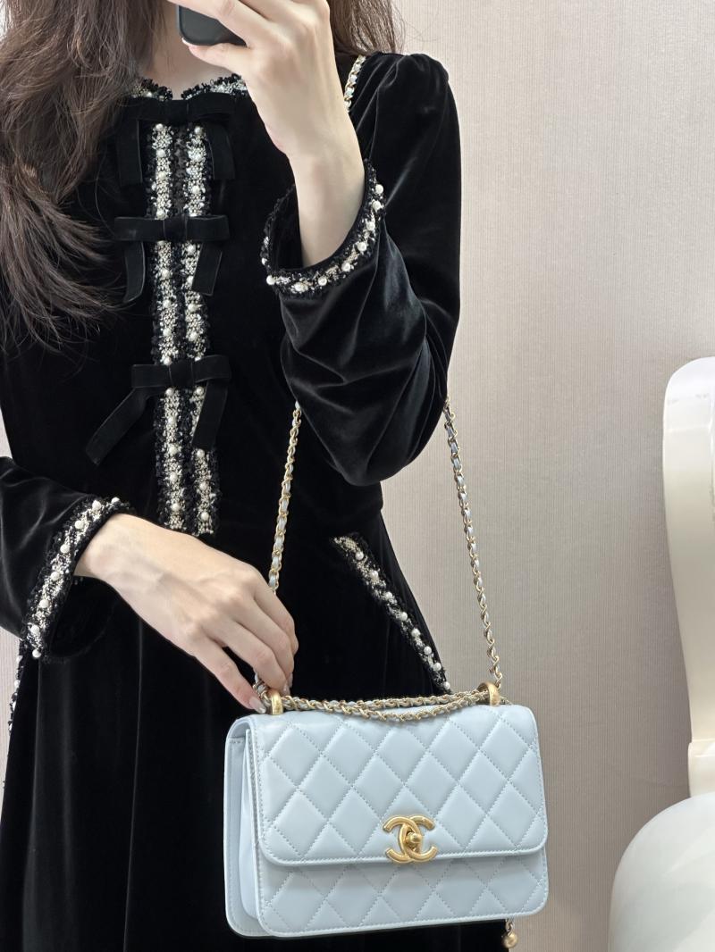 Chanel Calfskin Small Flap Bag Blue AS2649