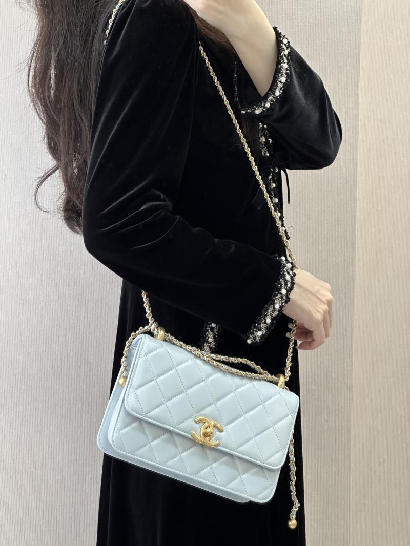 Chanel Calfskin Small Flap Bag Blue AS2649