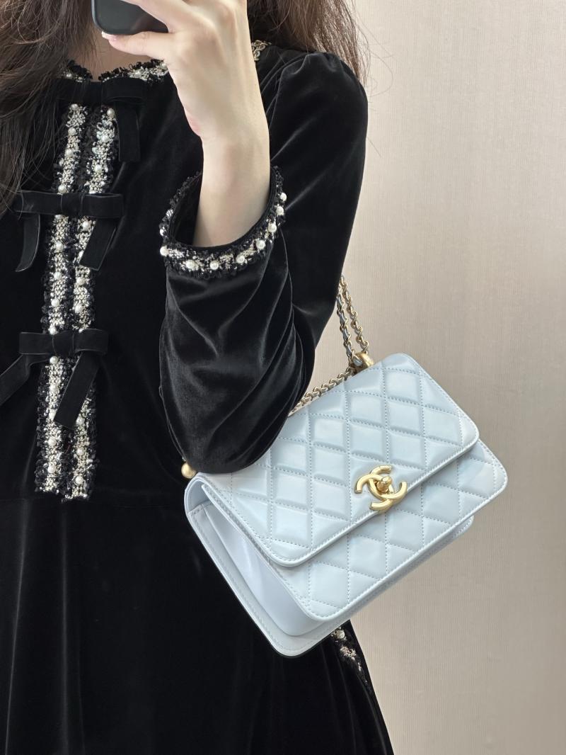 Chanel Calfskin Small Flap Bag Blue AS2649