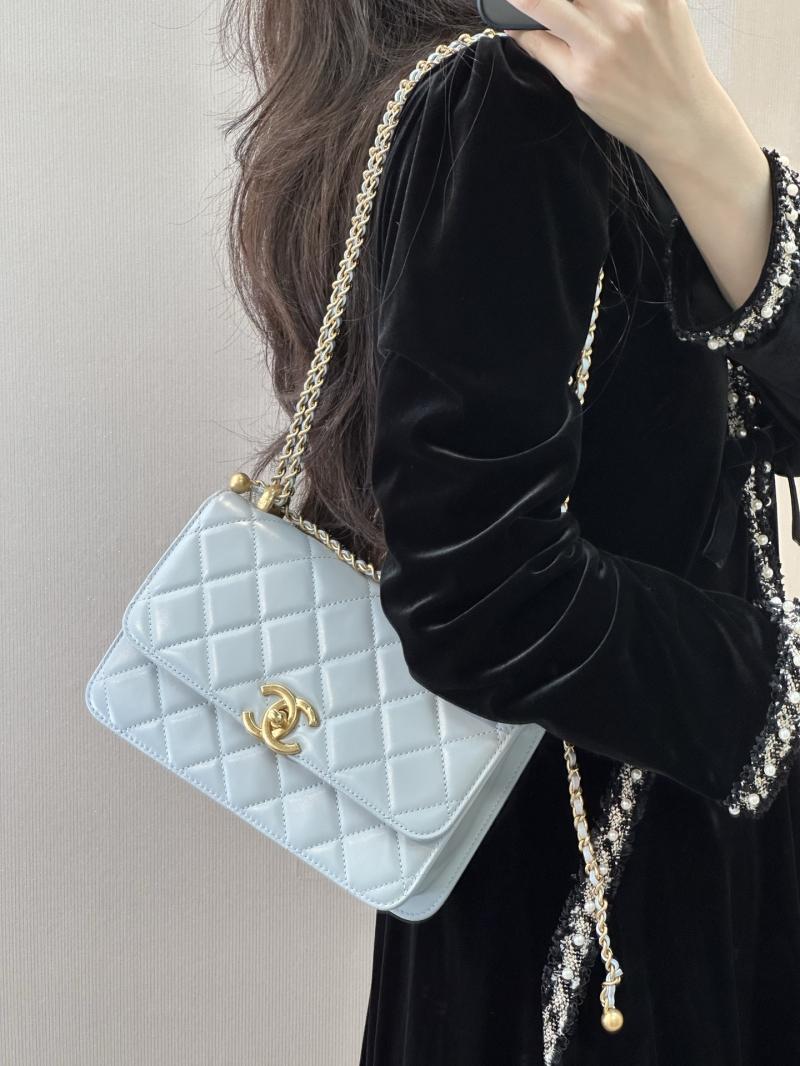 Chanel Calfskin Small Flap Bag Blue AS2649