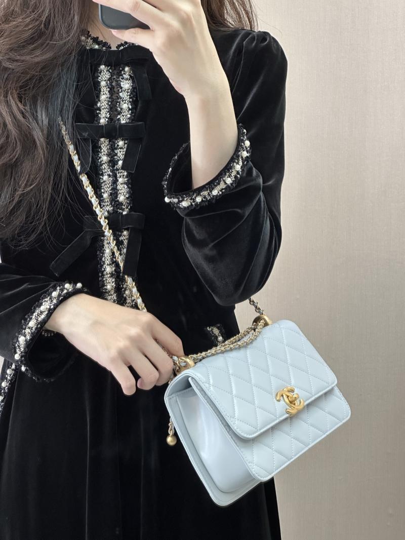 Chanel Calfskin Small Flap Bag Blue AS2649