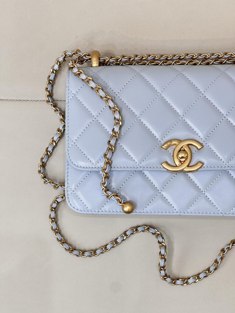 Chanel Calfskin Small Flap Bag Blue AS2649