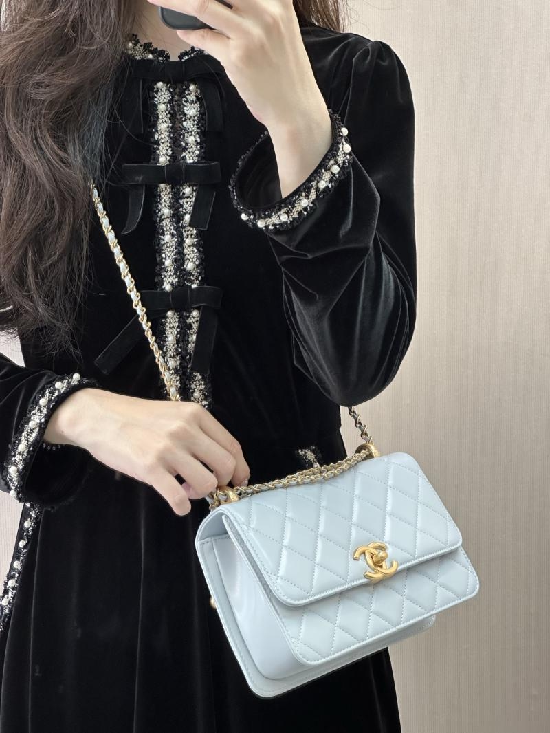 Chanel Calfskin Small Flap Bag Blue AS2649