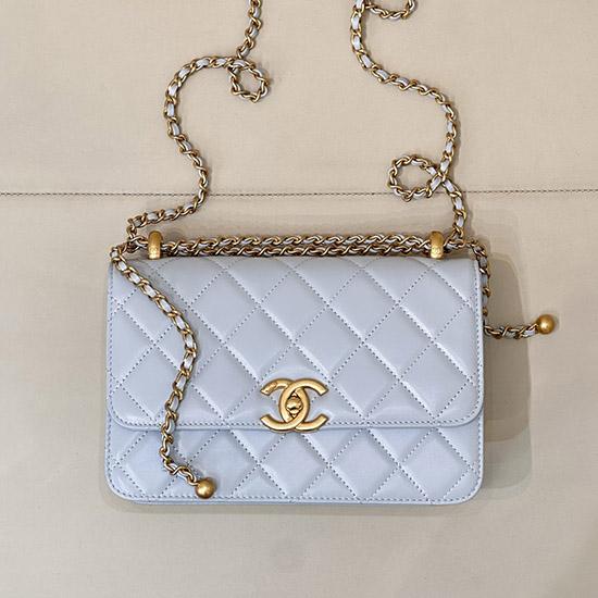 Chanel Calfskin Small Flap Bag Blue AS2649