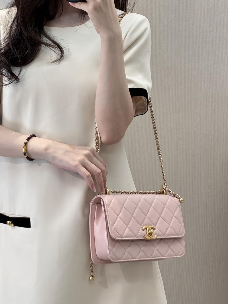 Chanel Calfskin Small Flap Bag Pink AS2649